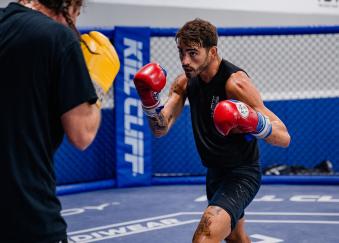 Randy Costa trains at Sanford MMA in Deerfield Beach, Florida on June 30, 2021. (Photo by Zac Pacleb) 