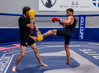 Randy Costa trains at Sanford MMA in Deerfield Beach, Florida on June 30, 2021. (Photo by Zac Pacleb) 