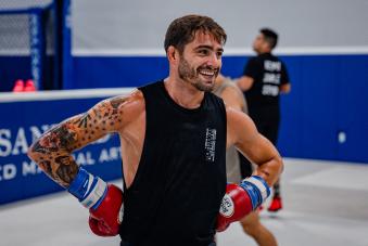 Randy Costa trains at Sanford MMA in Deerfield Beach, Florida on June 30, 2021. (Photo by Zac Pacleb) 