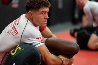 Al Iaquinta prepares for his lightweight bout against Bobby Green at UFC 268: Usman vs Covington 2 at Serra Brazilian Jiu-Jitsu in Long Island, New York. (Photo by McKenzie Pavacich/Zuffa LLC)