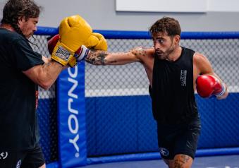 Randy Costa trains at Sanford MMA in Deerfield Beach, Florida on June 30, 2021. (Photo by Zac Pacleb) 