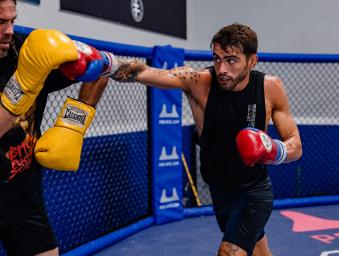 Randy Costa trains at Sanford MMA in Deerfield Beach, Florida on June 30, 2021. (Photo by Zac Pacleb) 