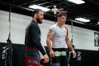 Al Iaquinta prepares for his lightweight bout against Bobby Green at UFC 268: Usman vs Covington 2 at Serra Brazilian Jiu-Jitsu in Long Island, New York. (Photo by McKenzie Pavacich/Zuffa LLC)