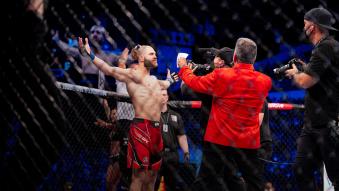 Jiri Prochazka of the Czech Republic prepares to fight Glover Teixeira of Brazil in a light heavyweight championship bout during the UFC 275 event at the Singapore Indoor Stadium on June 11, 2022 in Singapore. (Photo by Harrison Green/Zuffa LLC)