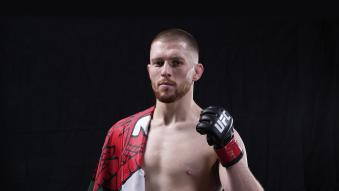 Jack Shore of Wales poses for a portrait backstage during the UFC Fight Night event at O2 Arena on March 19, 2022 in London, England. (Photo by Mike Roach/Zuffa LLC)