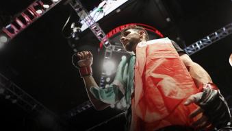 Yair Rodriguez celebrates his victory over BJ Penn during the UFC Fight Night event at the at Talking Stick Resort Arena on January 15, 2017 in Phoenix, Arizona. (Photo by Christian Petersen/Getty Images)