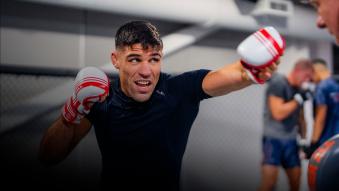 Vicente Luque trains at the UFC Performance Institute in Las Vegas, Nevada, on August 3, 2022. (Photo by Zac Pacleb/Zuffa LLC)
