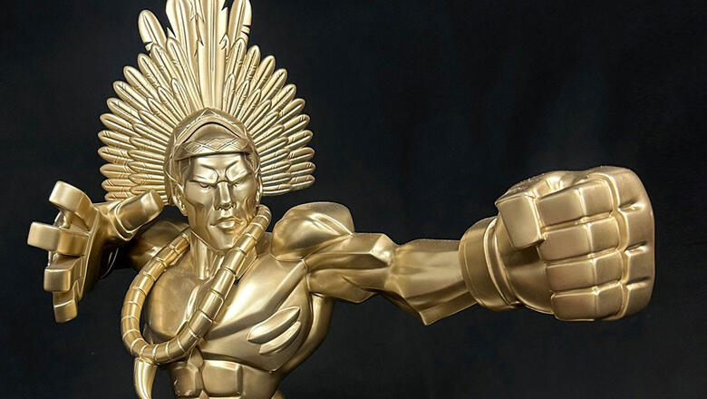 Alex Pereira Gold One-Of-A-Kind Sculpture