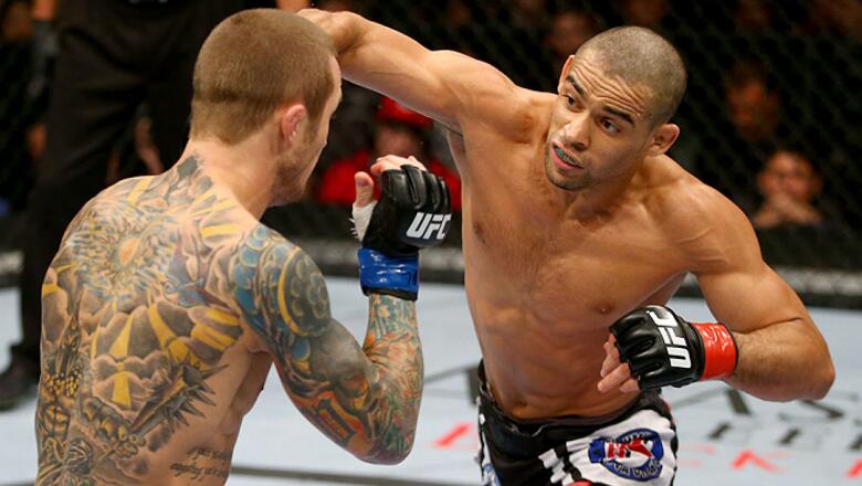 TORONTO, CANADA - SEPTEMBER 21:  [CAPTION] in their UFC interim bantamweight title fight at the Air Canada Center on September 21, 2013 in Toronto, Ontario, Canada. (Photo by Al Bello/Zuffa LLC/Zuffa LLC via Getty Images) *** Local Caption *** Renan Barao