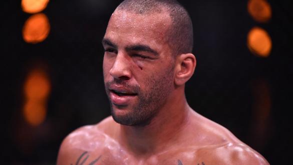 Devin Clark returns to his corner between rounds of his light heavyweight bout against Alonzo Menifield during the UFC 250 event at UFC APEX on June 06, 2020 in Las Vegas, Nevada. (Photo by Jeff Bottari/Zuffa LLC)