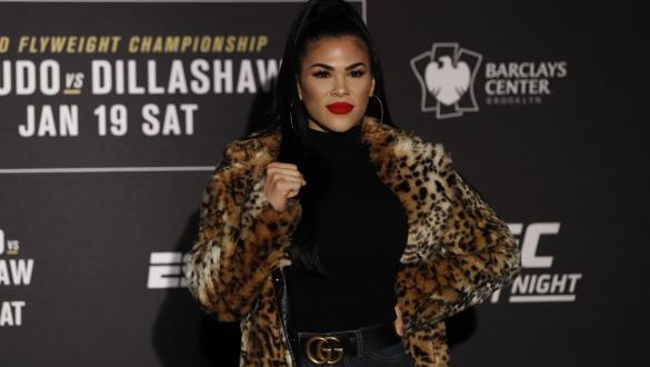 Rachael Ostovich attends Media Day ahead of UFC Fight Night Cejudo v Dillashaw at the New York Marriott Downtown Financial Ballroom on January 17, 2019 in New York City. (Photo by Michael Owens/Zuffa LLC)