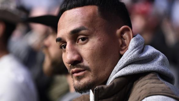 Featherweight contender Max Holloway is seen in attendance during the UFC 248 event at T-Mobile Arena on March 07, 2020 in Las Vegas, Nevada. (Photo by Chris Unger/Zuffa LLC)