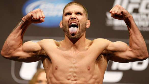 LAS VEGAS, NV - MAY 24:   Jeremy Stephens weighs in during the UFC 160 weigh-in at the MGM Grand Garden Arena on May 24, 2013 in Las Vegas, Nevada.  (Photo by Josh Hedges/Zuffa LLC/Zuffa LLC via Getty Images)