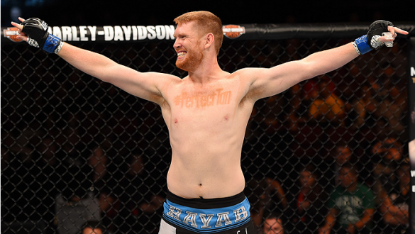 ADELAIDE, AUSTRALIA - MAY 10:   Sam Alvey celebrates his knock out victory over Daniel Kelly in their middleweight bout during the UFC Fight Night event at the Adelaide Entertainment Centre on May 10, 2015 in Adelaide, Australia. (Photo by Josh Hedges/Zuf