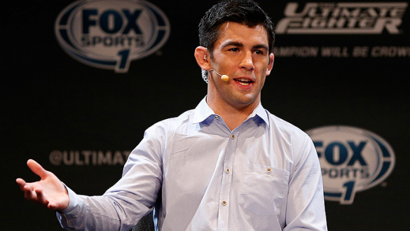 LAS VEGAS, NV - JULY 03:  Former UFC bantamweight champion Dominick Cruz hosts the UFC Ultimate Media Day show at the Mandalay Bay Resort and Casino on July 3, 2014 in Las Vegas, Nevada.  (Photo by Josh Hedges/Zuffa LLC/Zuffa LLC via Getty Images)