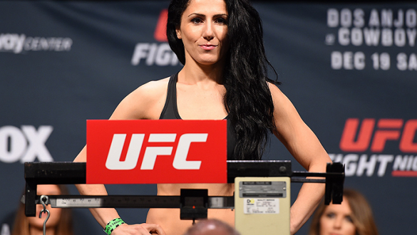 ORLANDO, FL - DECEMBER 18:   Randa Markos weighs in during the UFC weigh-in at the Orange County Convention Center on December 18, 2015 in Orlando, Florida. (Photo by Josh Hedges/Zuffa LLC/Zuffa LLC via Getty Images)