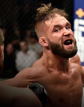 eremy Stephens punches Yair Rodriguez in their featherweight bout during the UFC Fight Night event at TD Garden on October 18, 2019 in Boston, Massachusetts. (Photo by Chris Unger/Zuffa LLC via Getty Images)