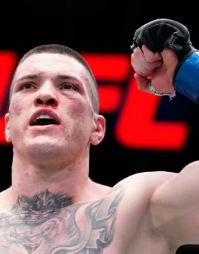 Wellington Turman comemora após vencer Misha Cirkunov no UFC Vegas 49 (Chris Unger/ Zuffa LLC)