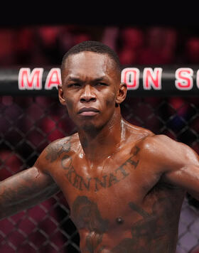 Israel Adesanya of Nigeria is seen in the Octagon during his UFC middleweight championship bout against Alex Pereira of Brazil during the UFC 281 event at Madison Square Garden on November 12, 2022 in New York City. (Photo by Jeff Bottari/Zuffa LLC)