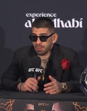 Featherweight Champion Ilia Topuria Answers Questions From The Media Following UFC 308 In Abu Dhabi On October 26, 2024 