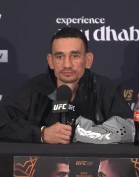 Featherweight Max Holloway Answers Questions From The Media Following UFC 308: Topuria vs Holloway In Abu Dhabi On October 26, 2024 