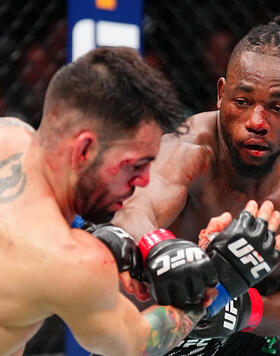 Manel Kape punches Bruno Silva in a flyweight fight during the UFC Fight Night event at Amalie Arena on December 14, 2024 in Tampa, Florida. (Photo by Chris Unger/Zuffa LLC)