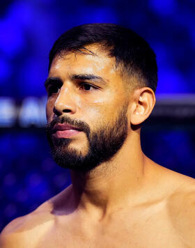 Yair Rodriguez of Mexico enters the Octagon in the UFC featherweight championship fight during the UFC 290 event at T-Mobile Arena on July 08, 2023 in Las Vegas, Nevada. (Photo by Jeff Bottari/Zuffa LLC)