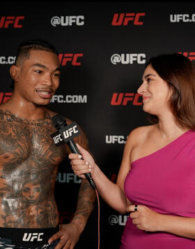 Malcolm Wellmaker backstage at UFC Atlanta