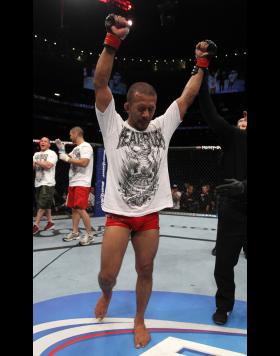 UFC 133: Ivan Menjivar celebrates his win.