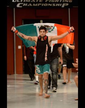 Gabriel Benitez from Team Velasquez with mexican flag