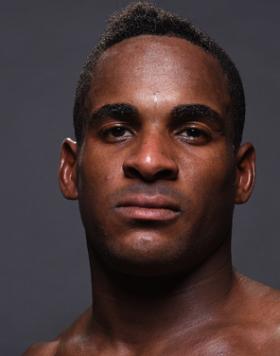 HOLLYWOOD, FL - JUNE 27:  Lorenz Larkin poses for a post fight portrait backstage during the UFC Fight Night event at the Hard Rock Live on June 27, 2015 in Hollywood, Florida. (Photo by Mike Roach/Zuffa LLC/Zuffa LLC via Getty Images)