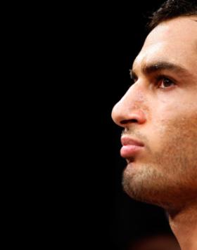 MASHANTUCKET, CT - SEPTEMBER 05:  Gegard Mousasi stands in his corner before facing Ronaldo 'Jacare' Souza in their middleweight bout during the UFC Fight Night event at Foxwoods Resort Casino on September 5, 2014 in Mashantucket, Connecticut.  (Photo by 