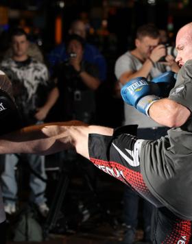 SYDNEY, AUSTRALIA - FEBRUARY 28:  Martin Kampmann works out for the media during the UFC on FX open workouts at the Star Casino on February 28, 2012 in Sydney, Australia.  (Photo by Josh Hedges/Zuffa LLC/Zuffa LLC via Getty Images) *** Local Caption *** M