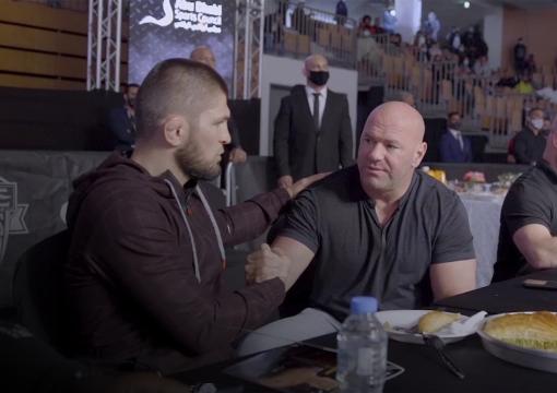 Dana White & Khabib Meet At A Local MMA Event In UAE on Lookin' For a Fight