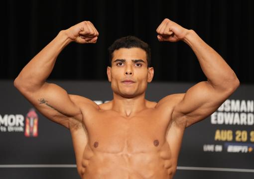 Paulo Costa weighs in for UFC 278 in Salt Lake City, UT, August 19, 2022 (Photo by Chris Unger/Zuffa LLC)