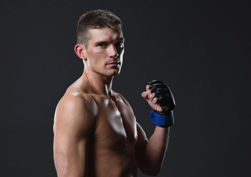 Stephen Thompson poses for a portrait backstage after defeating Johny Hendricks during the UFC Fight Night event at MGM Grand Garden Arena on February 6, 2016 in Las Vegas, Nevada. (Photo by Mike Roach/Zuffa LLC)