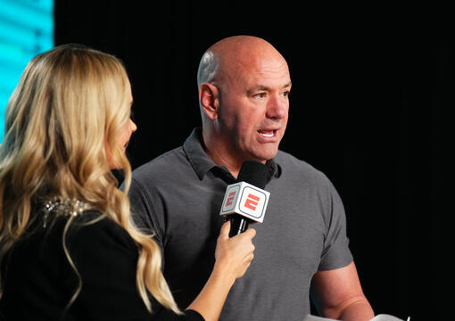 UFC CEO Dana White announces the contract winners during Dana White's Contender Series Season Eight, Week Six at UFC APEX on September 17, 2024 in Las Vegas, Nevada. (Photo by Chris Unger/Zuffa LLC)