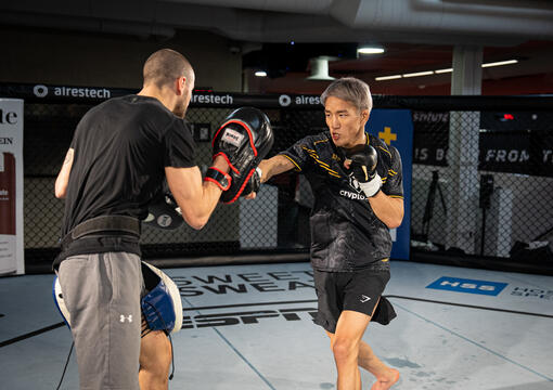 Kai Asakura trains at the UFC Performance Institute in Las Vegas, Nevada on November 19, 2024. (Photo by Katie Schmeichel/Zuffa LLC)