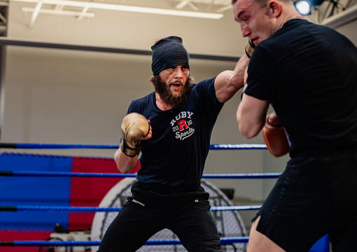 Rafael Fiziev trains at the UFC APEX in Las Vegas, Nevada, on March 4, 2025. (Photo by Zac Pacleb/Zuffa LLC)