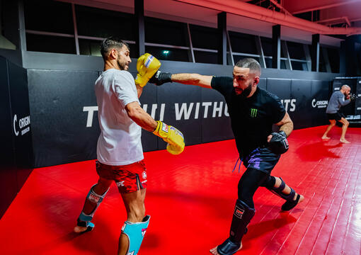 Belal Muhammad trains at the UFC Performance Institute in Las Vegas, Nevada, on March 5, 2025. (Photo by Zac Pacleb/Zuffa LLC)