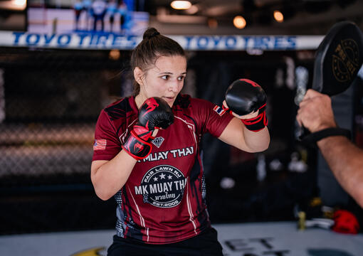 Erin Blanchfield trains at the UFC Performance Institute in Las Vegas, Nevada, on May 27, 2025. (Photo by Zac Pacleb/Zuffa LLC)
