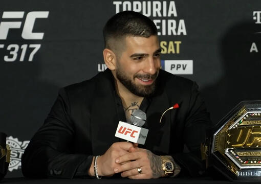 Lightweight Champion Ilia Topuria Answers Questions From The Media Following His Win Over Charles Oliveira At UFC 317: Topuria vs Oliveira In Las Vegas On June 28, 2025