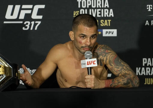Flyweight Champion Alexandre Pantoja Answers Questions From The Media Following His Win Over Kai Kara-France At UFC 317: Topuria vs Oliveira In Las Vegas On June 28, 2025