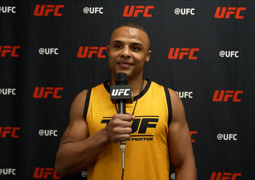 Welterweight Rodrigo Sezinando Reacts With UFC.com After His Quarterfinal Victory Over Diego Bianchini During The Ultimate Fighter Season 33, Episode 8