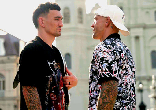 Max Holloway and Dustin Poirier face off