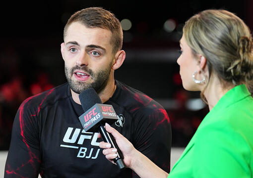 William Tackett reacts after a submission victory against Kyle Chambers in a middleweight match during the UFC BJJ 2 event at UFC APEX on July 31, 2025 in Las Vegas, Nevada. (Photo by Chris Unger/Zuffa LLC)
