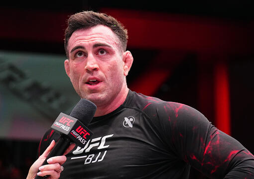 Mason Fowler reacts after a submission victory against David Garmo in the UFC BJJ light heavyweight title match during the UFC BJJ 2 event at UFC APEX on July 31, 2025 in Las Vegas, Nevada. (Photo by Chris Unger/Zuffa LLC)