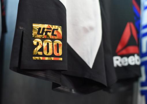 LAS VEGAS, NV - JULY 09: A close-up of a fighter's shorts during the UFC 200 event on July 9, 2016 at T-Mobile Arena in Las Vegas, Nevada. (Photo by Cooper Neill/Zuffa LLC/Zuffa LLC via Getty Images)