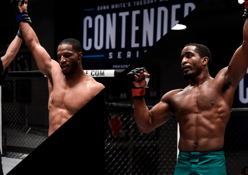 Black History: Geoff Neal (right) and Karl Roberson (left) are awarded contracts on Season 1, Episode 3 of DWCS