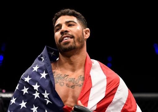 MEXICO CITY, MEXICO - NOVEMBER 05:  Max Griffin of the United States celebrates his victory over Erick Montano of Mexico in their welterweight bout during the UFC Fight Night event at Arena Ciudad de Mexico on November 5, 2016 in Mexico City, Mexico. (Pho